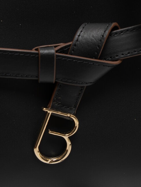 AMELIA Leather handbag with charm Black - Women’s Bags