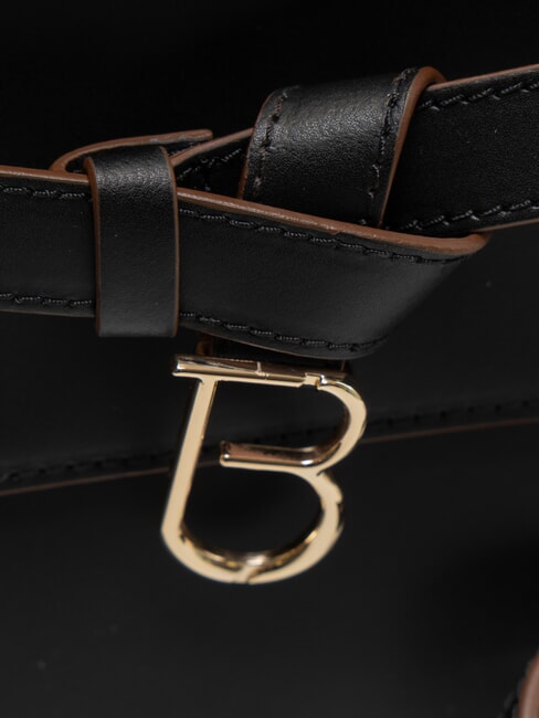 AMELIA Leather shoulder bag with charm Black - Women’s Bags