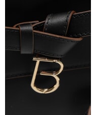 TOSCA BLU AMELIA Leather shoulder bag with charm Black - Women’s Bags - 3