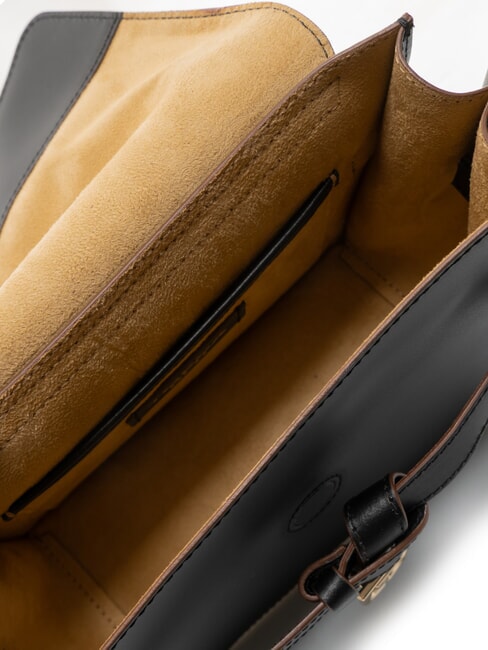 AMELIA Leather shoulder bag with charm Black - Women’s Bags