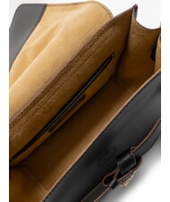 TOSCA BLU AMELIA Leather shoulder bag with charm Black - Women’s Bags - 5