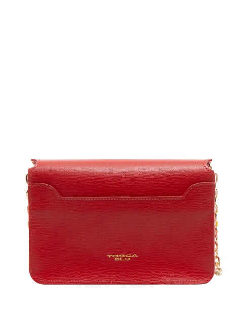 BIANCA Leather shoulder bag chain CORAL - Women&rsquo;s Bags