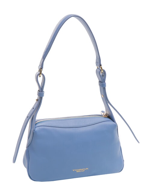 ANGIE Small leather shoulder bag Blue - Women’s Bags