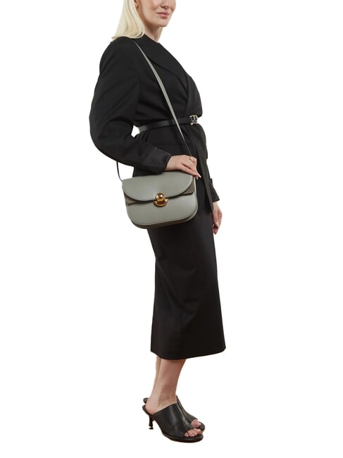 SFERA Leather bag with shoulder flap agaveb - Women&rsquo;s Bags