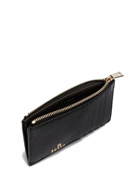 CAMELIA Flat leather wallet Black - Women&rsquo;s Wallets