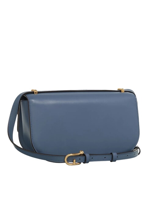 SFERA Leather shoulder bag with flap denim - Women’s Bags