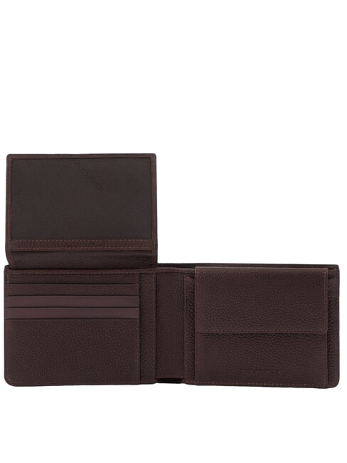 PAAVO Leather coin wallet with flap MORO - Men&rsquo;s Wallets