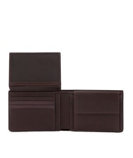 PIQUADRO PAAVO Leather coin wallet with flap MORO - Men&rsquo;s Wallets - 3
