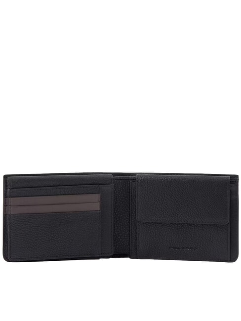 PAAVO Leather coin wallet with flap Black - Men’s Wallets