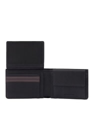 PIQUADRO PAAVO Leather coin wallet with flap Black - Men’s Wallets - 3