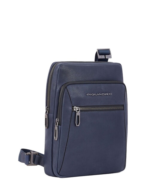 RHINO Leather iPad 11" bag blue - Over-the-shoulder Bags for Men