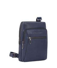 PIQUADRO RHINO Leather iPad 11" bag blue - Over-the-shoulder Bags for Men - 2