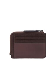 PIQUADRO PAAVO  Leather Card Holder / Coin Purse MORO - Men’s Wallets - 2