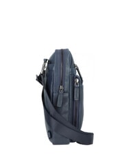 PIQUADRO PAAVO Large leather iPad bag blue - Over-the-shoulder Bags for Men - 4