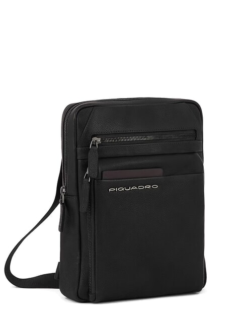 PAAVO Large leather iPad bag Black - Over-the-shoulder Bags for Men