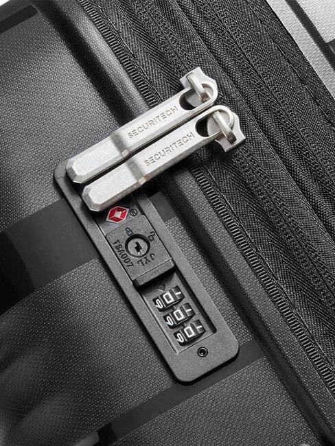 SECURITECH DUNE Medium Expandable Trolley Black - Rigid Trolley Cases