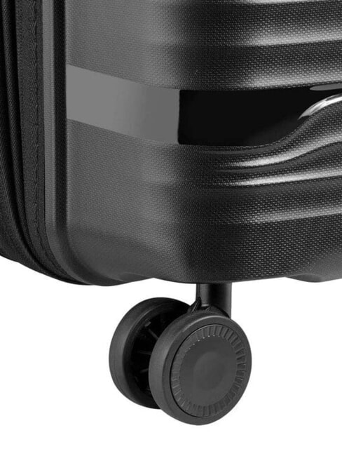 SECURITECH DUNE Set of 3 trolleys: cabin, medium, large, exp Black - Rigid Trolley Cases