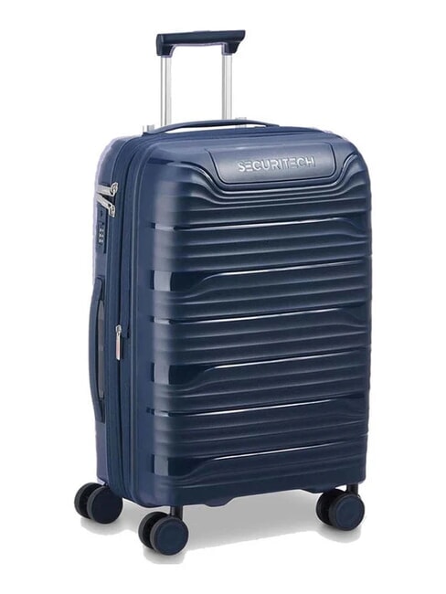 SECURITECH DUNE Set of 3 trolleys: cabin, medium, large, exp blue - Rigid Trolley Cases