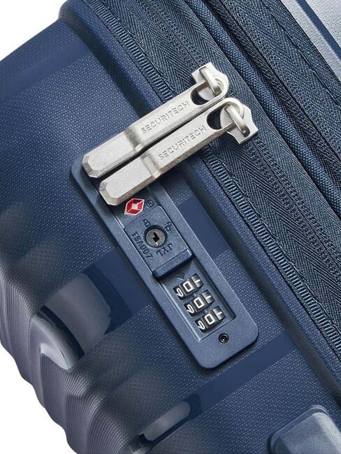 SECURITECH DUNE Set of 3 trolleys: cabin, medium, large, exp blue - Rigid Trolley Cases