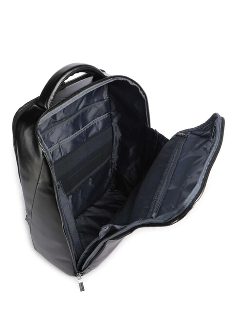 BLUE SQUARE Leather backpack for 15.6" laptop Black - Laptop backpacks