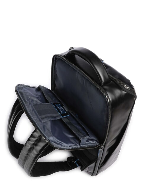 BLUE SQUARE Leather backpack for 15.6" laptop Black - Laptop backpacks