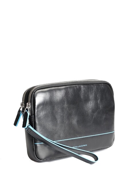 BLUE SQUARE Leather clutch with cuff Black - Over-the-shoulder Bags for Men