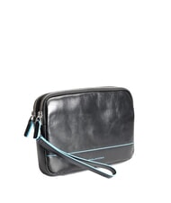PIQUADRO BLUE SQUARE Leather clutch with cuff - Over-the-shoulder Bags for Men