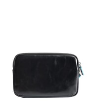 PIQUADRO BLUE SQUARE Leather clutch with cuff Black - Over-the-shoulder Bags for Men - 3