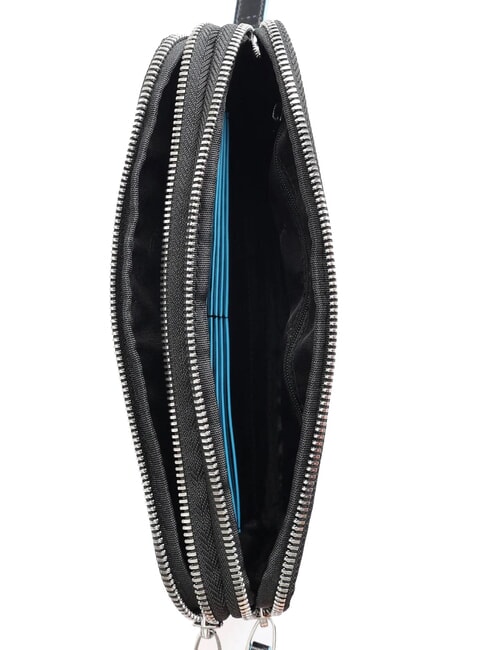 BLUE SQUARE Leather clutch with cuff Black - Over-the-shoulder Bags for Men