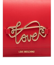 LOVE MOSCHINO CURSIVE LOGO Shoulder bag RED - Women&rsquo;s Bags - 3