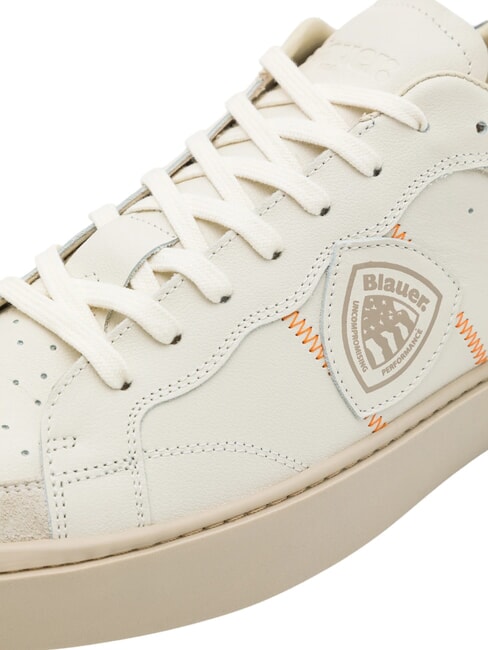 STATEN Leather sneakers white/navy - Men&rsquo;s shoes