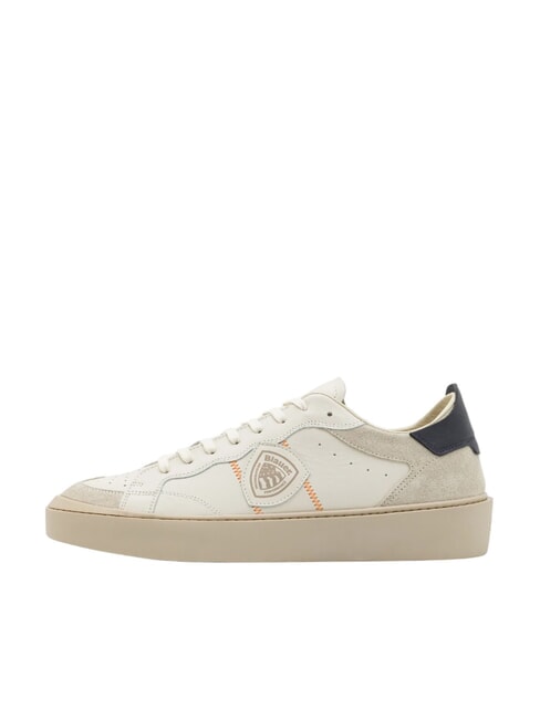STATEN Leather sneakers white/navy - Men’s shoes