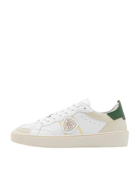 STATEN Leather sneakers white/green - Men’s shoes
