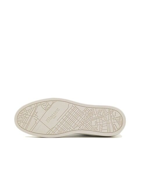 STATEN Leather sneakers white/green - Men’s shoes