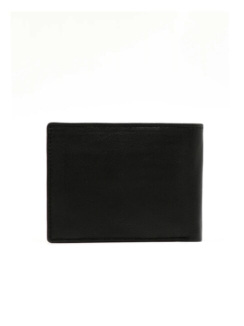 FIRSTCLASS Leather wallet with flap and coins BLACK - Men’s Wallets