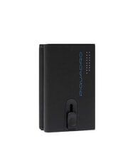 PIQUADRO URBAN Compact leather wallet with slider black grigiongr - Men&rsquo;s Wallets - 3