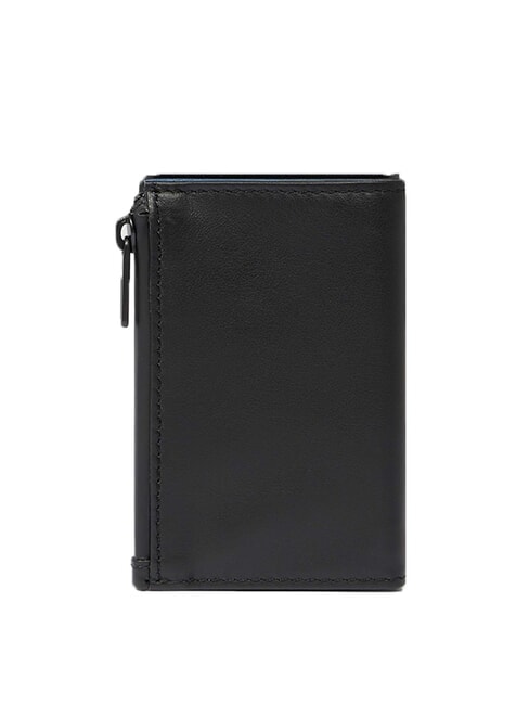 URBAN Compact leather wallet with slider black grigiongr - Men&rsquo;s Wallets