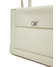 CALVIN KLEIN CK MEDIUM Shoulder Shopper chalk - Women&rsquo;s Bags - 3