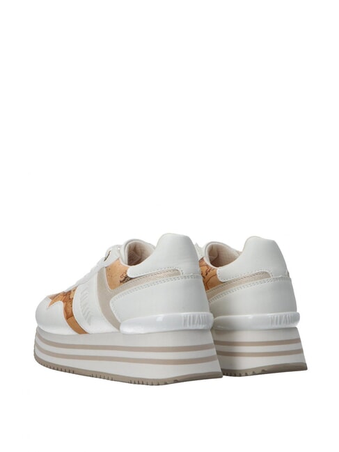 GEO JR Side logo platform sneakers White / Geo Beige - Women’s shoes
