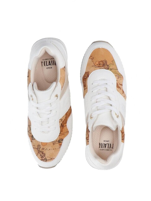 GEO JR Side logo platform sneakers White / Geo Beige - Women’s shoes