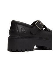 TIMBERLAND STONE STREET BUCKLE Leather platform shoe black full grain - Women’s shoes - 8