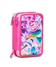 SJGANG FLYUNICORN GIRL 3 zip pencil case complete with school kit fuxiafluo - Cases and Accessories - 6