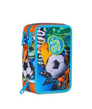 SJGANG TINYPATCH BOY 3 zip pencil case complete with school kit bright turquoise - Cases and Accessories - 6