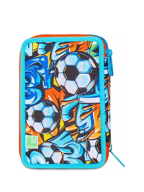 TINYPATCH BOY 3 zip pencil case complete with school kit bright turquoise - Cases and Accessories