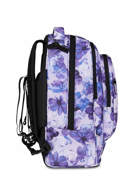 PLUG FANTASY Detachable trolley backpack, laptop holder lily flowers - Backpack trolleys