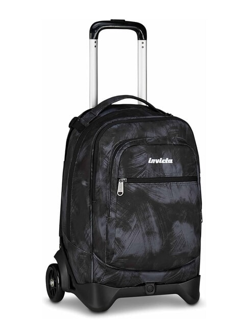 PLUG FANTASY Detachable trolley backpack, laptop holder brushed black - Backpack trolleys