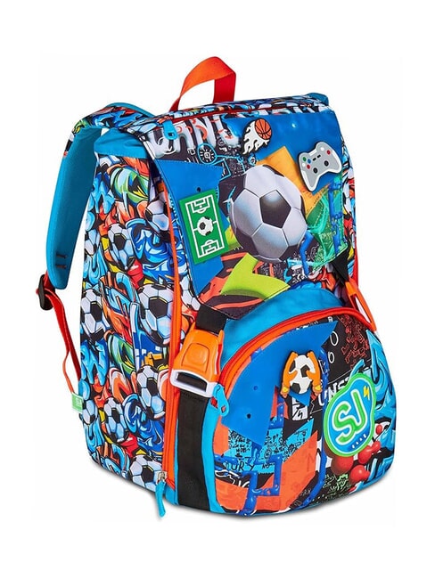TINYPATCH BOY Expandable backpack with patch bright turquoise - Backpacks & School and Leisure