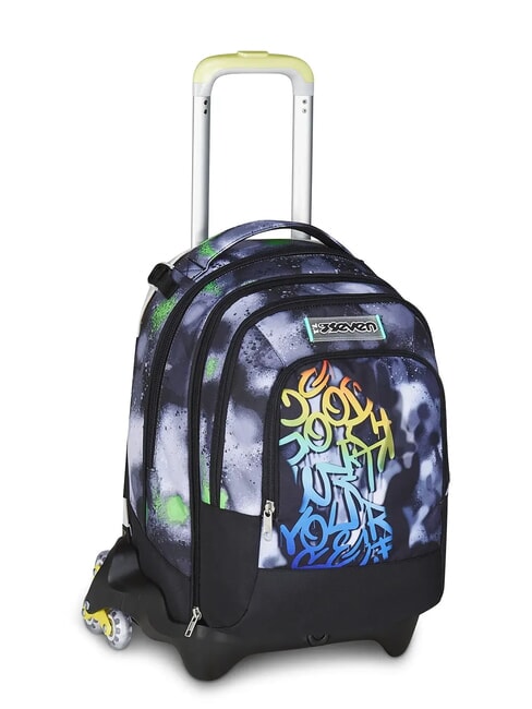 PAINT BOY JACK 3WD Trolley 2 Detachable Backpacks, 3 wheels Black - Backpack trolleys