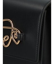 LOVE MOSCHINO CURSIVE LOGO Shoulder bag with shoulder strap Black - Women’s Bags - 4