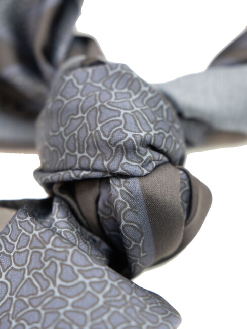 STAMPA ALL OVER Square silk scarf petrol - Scarves